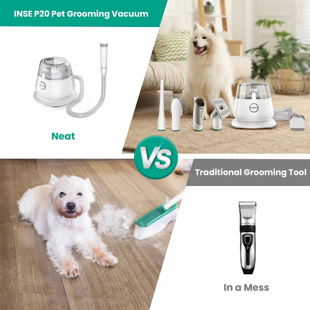 Pawfect Pet Grooming Vacuum Kit – 5-in-1 Pro Clippers with 99% Hair Suction for Dogs & Cats