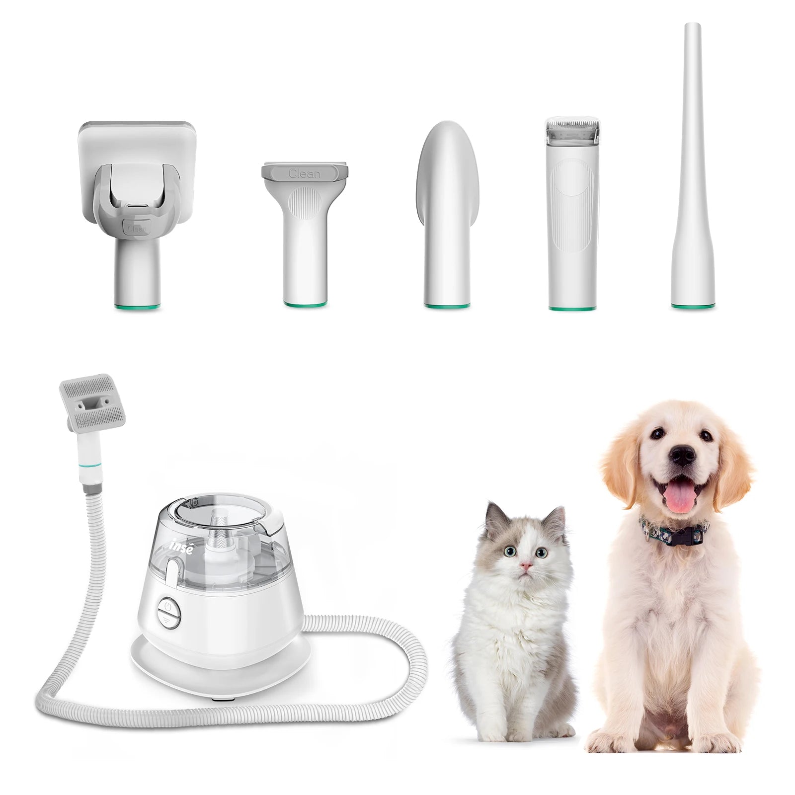 Pawfect Pet Grooming Vacuum Kit – 5-in-1 Pro Clippers with 99% Hair Suction for Dogs & Cats